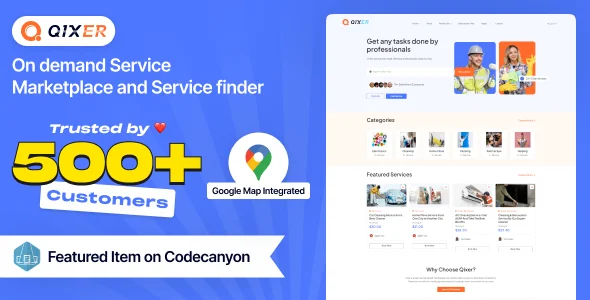 Qixer Multi-Vendor On demand Handyman Service Marketplace and Service Finder
