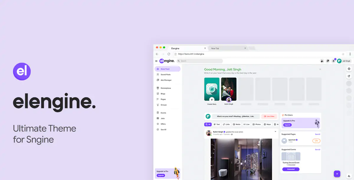 Elengine The Ultimate Sngine Theme